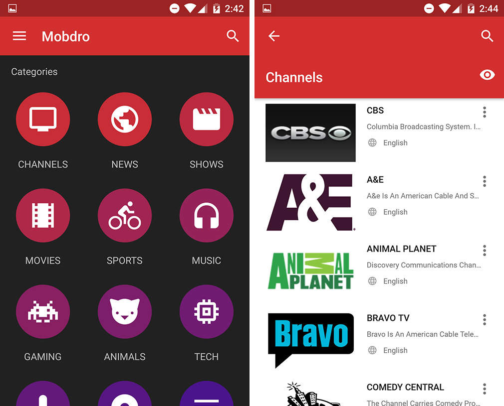Mobdro app download for android tablet free
